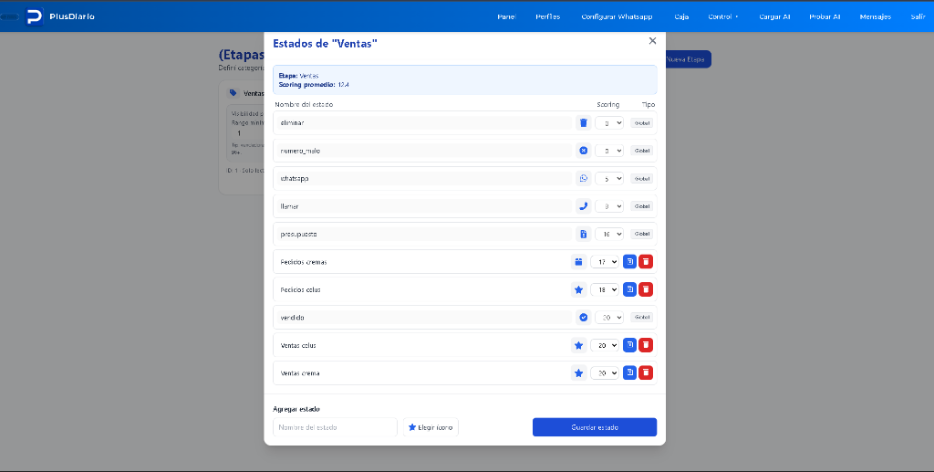 Configuración de Ventas