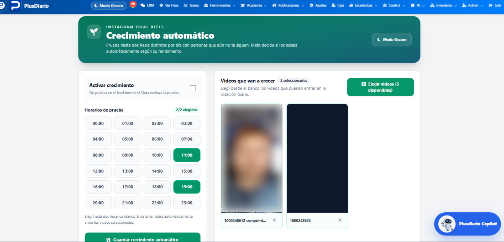 Captura del módulo