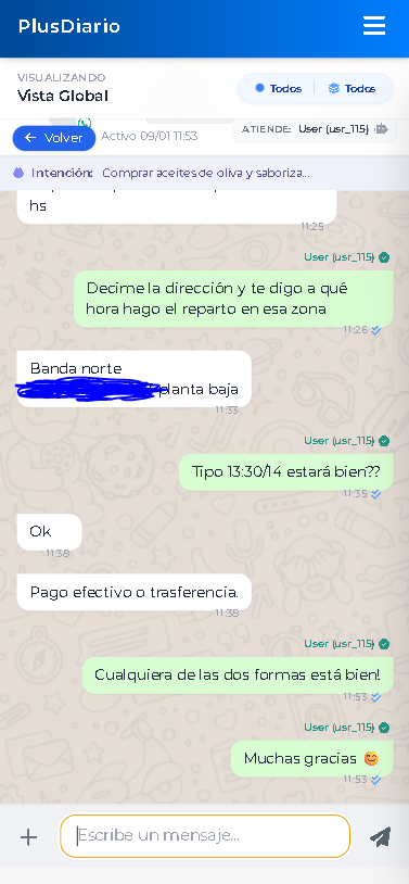 Mensajes, seguimiento y operación